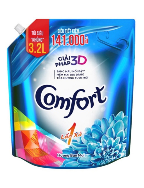 Nước xả vải Comfort Túi 3,2l 1 Lần Xả