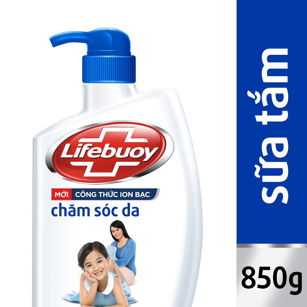 Sữa Tắm Lifebuoy vòi 850g  chăm sóc da (Xanh Dương)