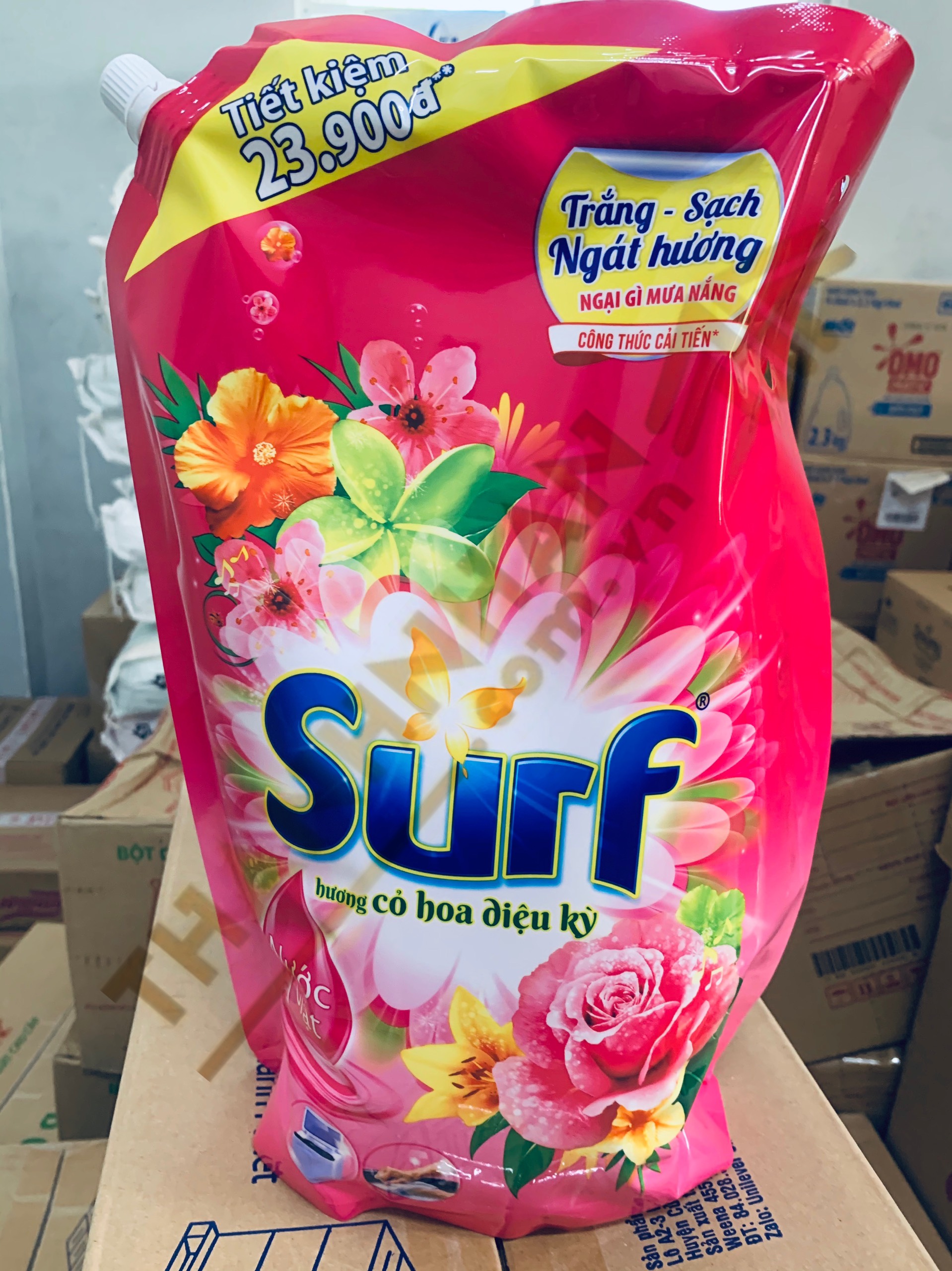 Nước Giặt Surf 3.5kg Màu Hồng